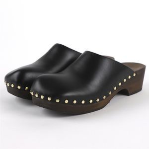 KHAITE Lucca Studded Leather Clogs